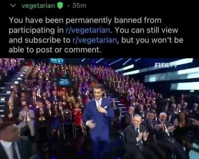 Nu nog gebanned worden van vegannl (je mag vegetariërs daar niet bekritiseren)