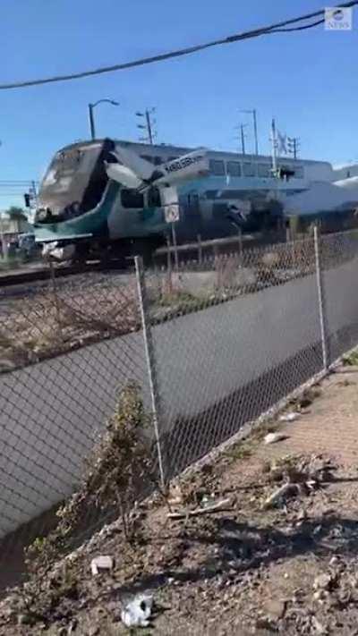 Train crashing plane video from another angle