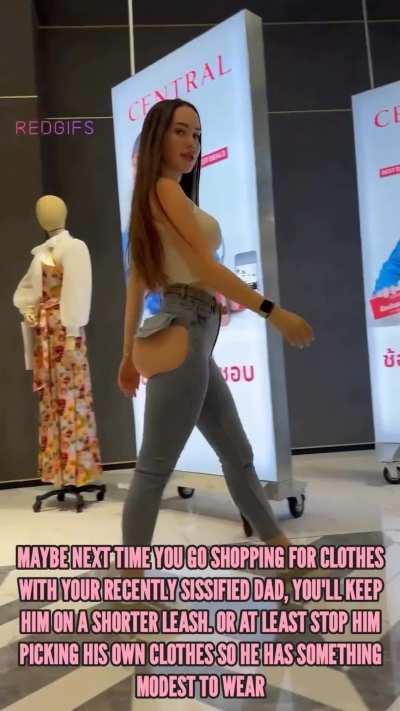 Shopping till daddy drops (on your cock)