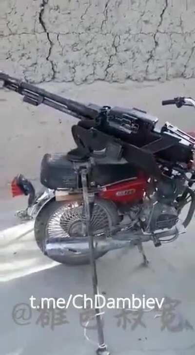 They like to install DSHK heavy machine guns on Chinese mopeds in Afghanistan.