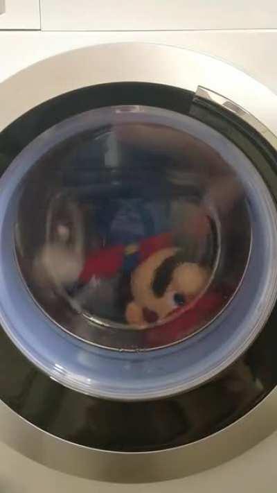 Nothing more pathetic than mario in the washing machine...