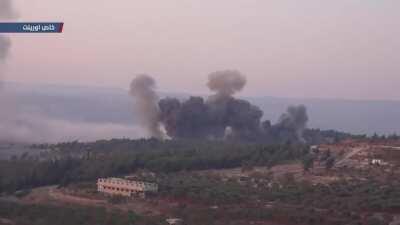 Russian air strikes on a rebel training camp today. Idlib, Syria 11-13-2020