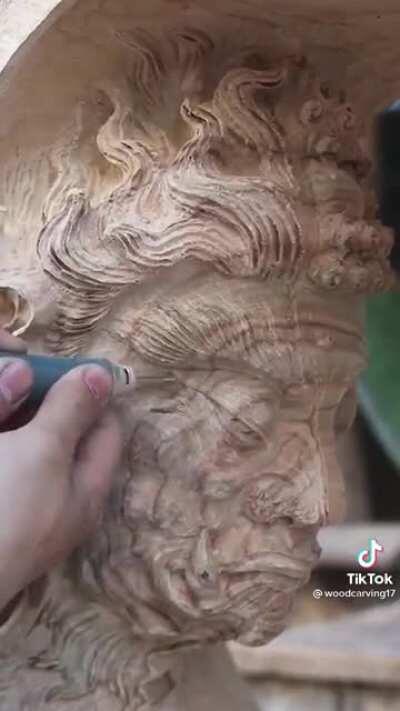 Carving this wood sculpture