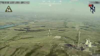 Russian &quot;Tor-M2&quot; SAM fires at ukrainian reconnaissance drone, misses, and later gets hit by GMLRS 