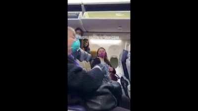 She's Nuts: Karen Gets Put In Her Place By A Flight Attendant After Putting Her Hands On A Passenger Then Playing The Victim!