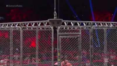 Jeff Hardy’s Whisper in the wind on The Bar from the top of the cage