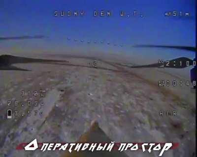 Ukrainian leopard 2A6 get hit by an fpv drone of the 144th motor-riffles division in the Kupiansk direction