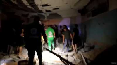 Aftermath of Israel bombing orphanage in Gaza, killing and injuring dozens