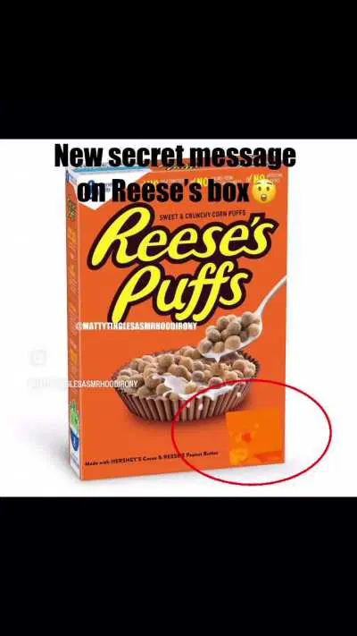 Unseen Reese’s puffs secret message