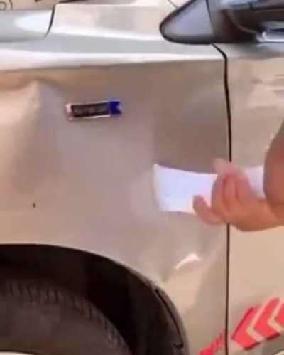 How to remove a dent