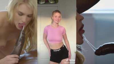 Blonde Tiktok Snowbunny Loves BBC