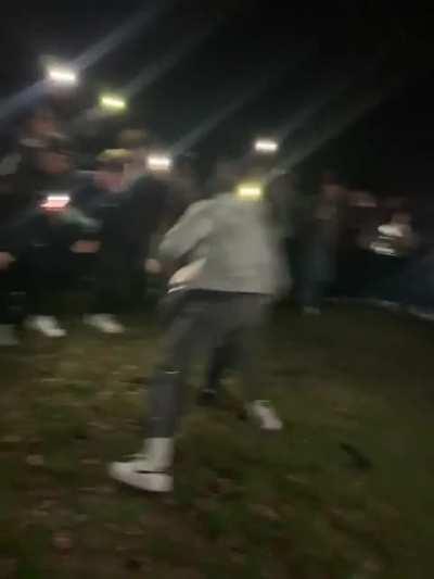 opps roll up ona dude at a party, homie steps in and ends up getting his ass kicked