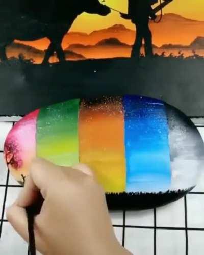 The blends on this morbid rock painting.