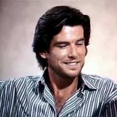 Pierce Brosnan in 1985 was ridiculously handsome.