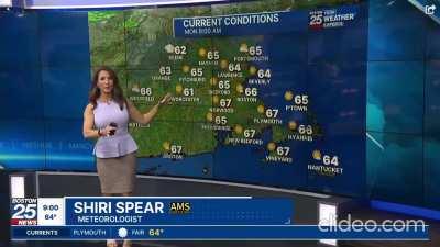 Shiri Spear Boston Fox 25 4 weather walks, FB Live and a forecast 6/10/2024