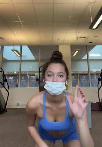 Lily Chee working out