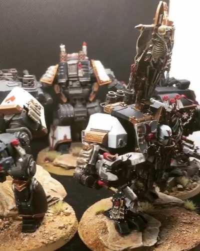 Half of the black templar crusades dreadnoughts