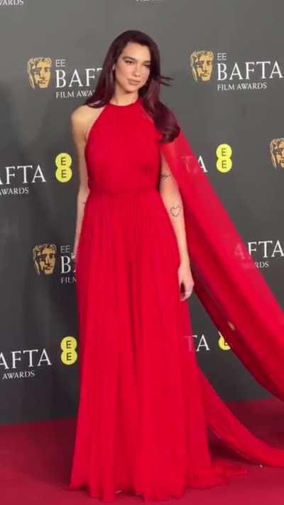 Stunning in red dress for the BAFTA Film Awards | February 2024