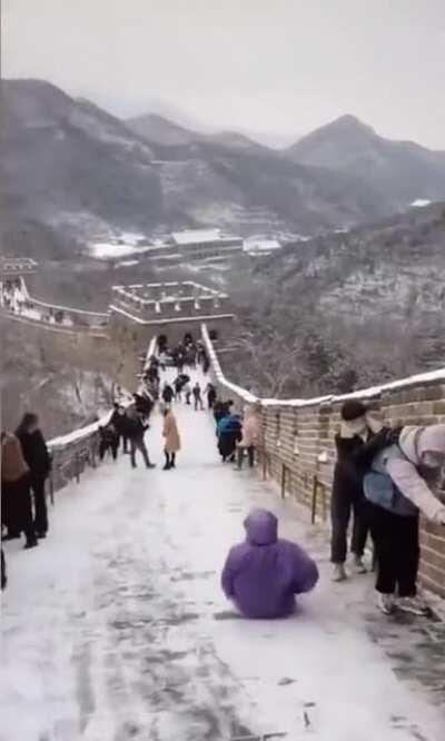 Visiting the Great Wall in winter