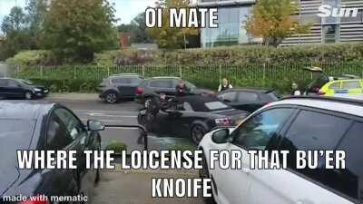 he has no loicense