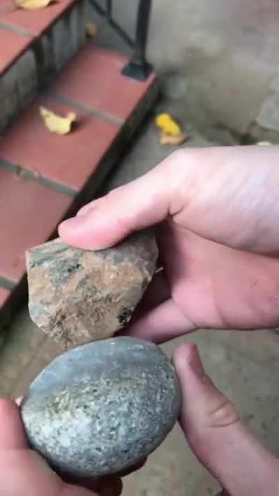 Inside an obsidian rock