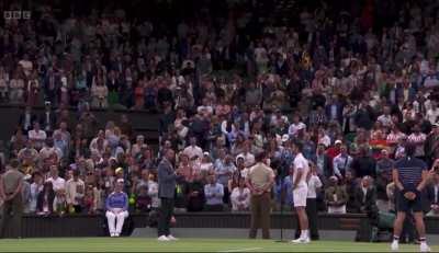 Novak Djokovic not happy with the crowd at Wimbledon after his win today. &quot;To all the people who chose to disrespect the player, in this case me, have a ‘good’ night. I’ve played in much more hostile environments. You guys can’t touch me”