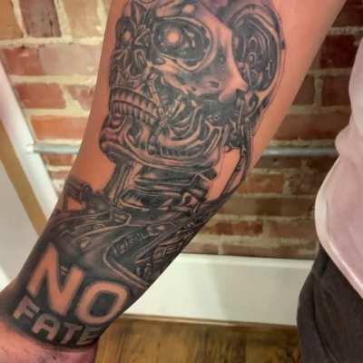 Terminator tattoo, with the best model of them all the T-800