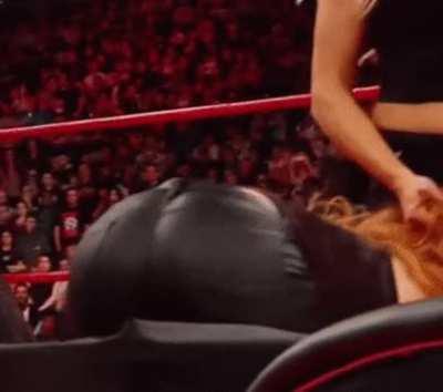 Charlotte showing off Becky's ass