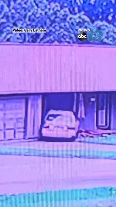 Toyota Camry slams into a newly bought house then flees the scene