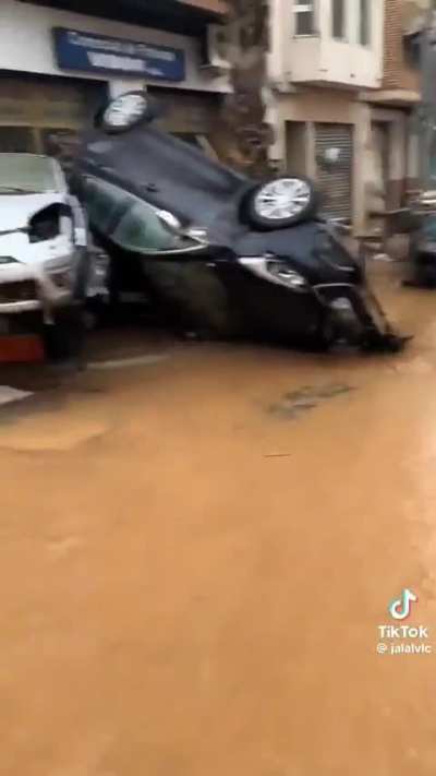 The aftermath of yesterday flooding in Valencia, Spain