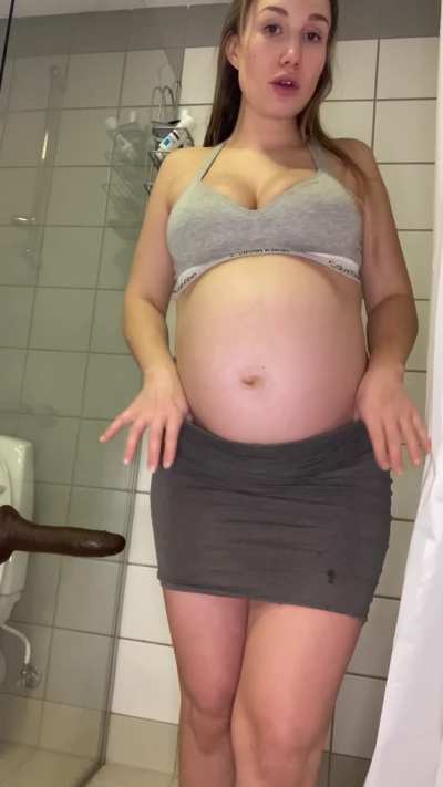 Even 8 months pregnant, I play with my BBC dildos all the time!