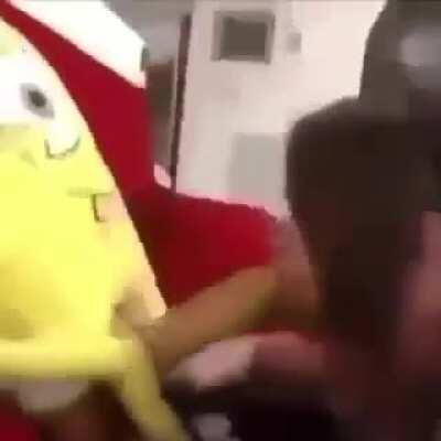 Spongebob gets head on twitter. I found this video on Twitter.