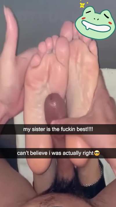 (B/S) Horny brother tries for sister's feet (Foot fetish)