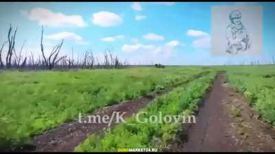 Ukrainian FPV drone hits a Russian Soldier 