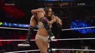 Nikki Bella dominating AJ Lee