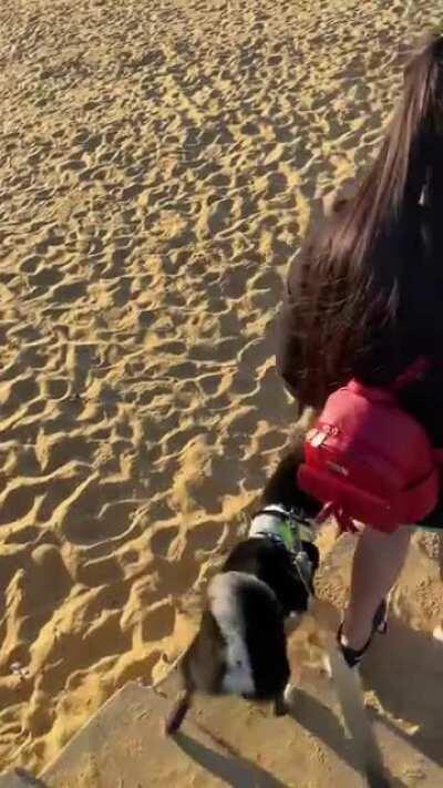 First time on sand