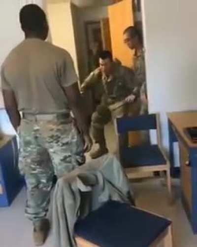 Soldier gets fire slap for disrespecting other soldier mom