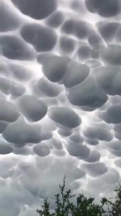 Beautiful Mammatus Clouds in Argentina Skies