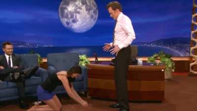 Throwback to Nina using Conan as a human yoga wall in 2012