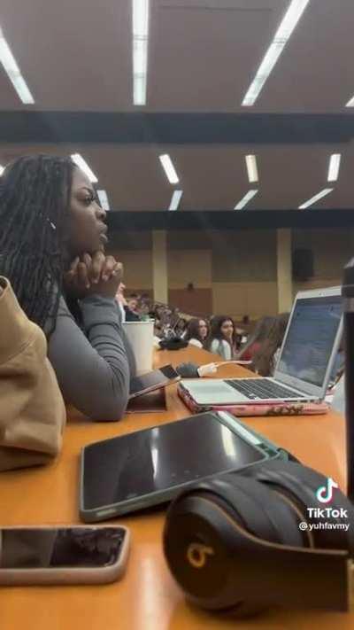 Rudely asking Professor to speak louder meanwhile you’re wearing airpods and sitting in the back