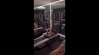 Sara working out, from her stories, September 12, 2024