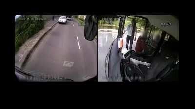 This Bus driver saves an elderly woman from someone trying to rob her