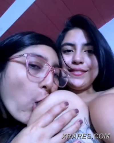 [r/breastsucking] sucking on her friend's big titties 