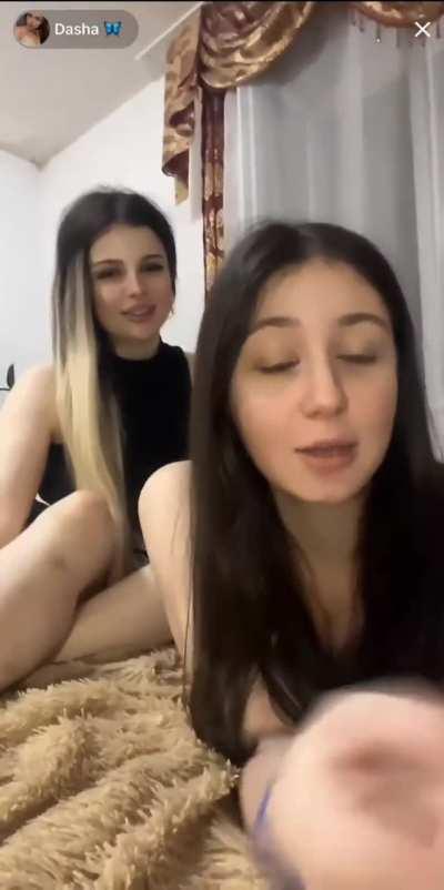 Russian sisters tickling each other