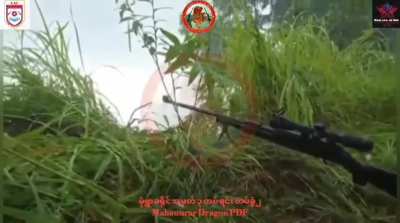 Myanmar Local People's Defense Force Militias Attack Junta Warships on the Chindwin River between Kani and Mingin (September 18)