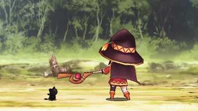 Megumin practicing