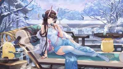 A Live2D touch to Noshiro's &quot;Fragrance of the Eastern Snow&quot; skin