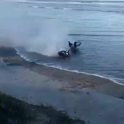 WCGW motorbike racing on the beach