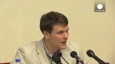 A video of Otto Warmbier begging for forgiveness from North Korea after getting caught trying to steal a propaganda poster