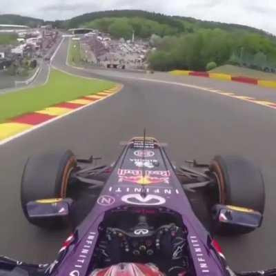 Driving backwards at Spa